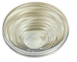 Circles 9 pc. Tinplated Cookie Biscuit Cutters Tin Container Canada