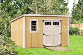 Modern Roof Style, 8 x 12 Deluxe Shed Plans, #D0812M, Material List