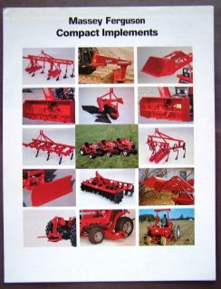 Massey Ferguso n Implements for Compact Tractors Brochure Catalog