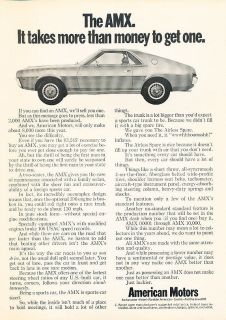 1968 AMC AMX American Motors   fast car   Classic Vintage