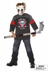 Bloody Hockey Player Child Halloween Holiday Costume Party Medium