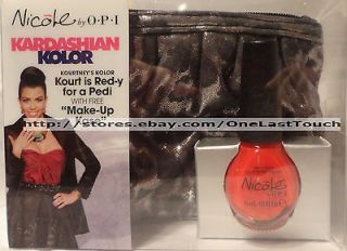 OPI Nicole KOURT IS RED Y FOR A PEDI Nail Polish+MAKEUP CASE