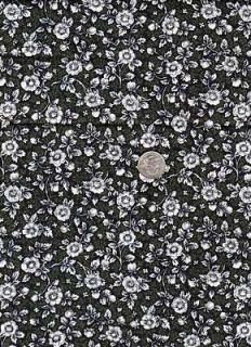 Cotton Quilting Sewing Fabric RJR China Collection Blossoms on Black