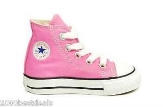 CONVERSE SHOES CHUCK TAYLOR INFANT ALL STAR 7J234 PINK WHITE HI TOP