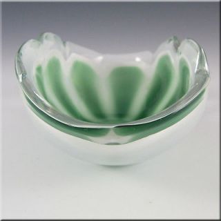Flygsfors Coquille Glass Bowl by Paul Kedelv Signed 61