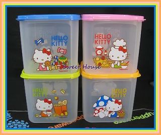 Tupperware Modular Mates Hello Kitty Square Container #3 Set of 4 New