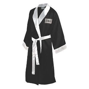 New Everlast Boxing Robe Full Length No Hood Size Small Color Black