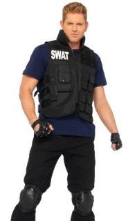 Mens SWAT Vest Halloween Costume Kit