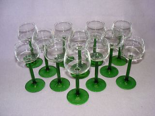 12 VTG Cristal dArques Durand Luminarc Rhine Wine Glasses Emerald