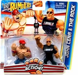 WWE Wrestling Rumblers Mini Figure 2 Pack John Cena & The Rock