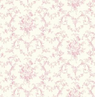 Feminine Cottage Floral in Pink Wallpaper
