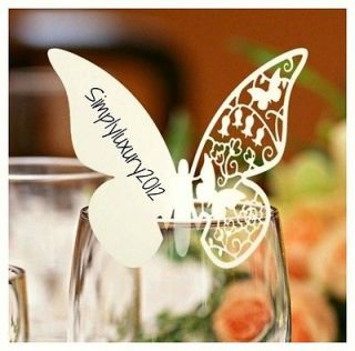 cut Wedding butterfly place for party glass table decorations P101