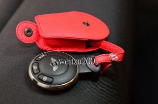 Red R55 R56 R60 Leather Mini cooper Key Fob countryman