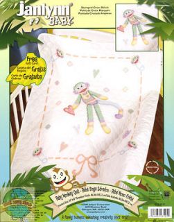 Cross Stitch Kit ~ Janlynn Pastel Baby Monkey QUILT Crib Cover #023