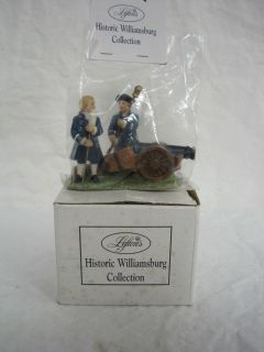 NEW Leftons Historic Williamsburg Collction Two Soldiers w/Cannon