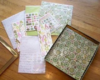 NEW 12 x 12 SCRAPBOOK KIT & 3 Papers, Stickers, Letters, FLORAL GARDEN
