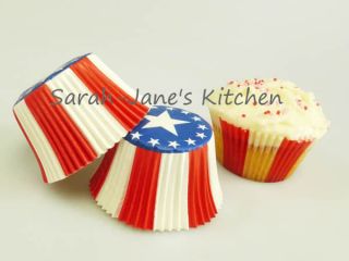 AMERICAN STARS STRIPES Muffin Cup Cake Cupcake Pan Paper Cases Liners