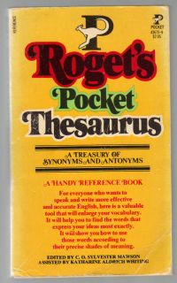 Rogets Pocket Thesaurus PB