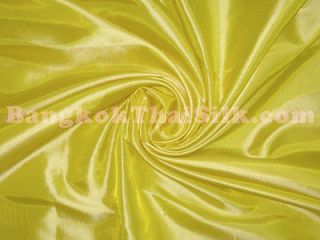 Bright Yellow TAFFETA Faux SILK FABRIC 60W GR8 for Bridesmaid Dress