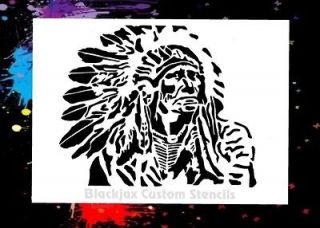 Indian Chief 02 Airbrush Stencil,Templa te