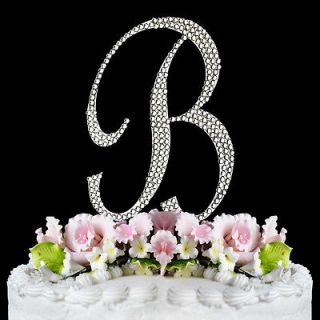 Completely Covered ~ Swarovski Crystal Wedding Cake Toppers ~ Letters