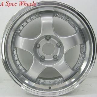 18 ROTA D2 RIMS EXCLUSIVE SILVER S2000 STAGGERED WHEELS