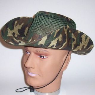 Camouflage Hat Cowboy Army Costume Military Hunting