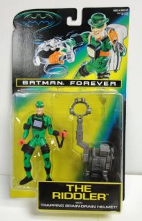 Kenner Batman Forever   The Riddler Figure with Brain Helmet NEW