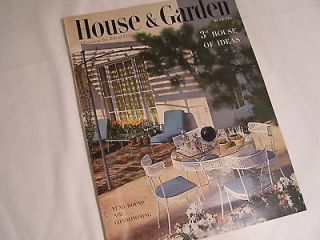 1953 HOUSE & GARDEN THE HOUSE OF IDEAS HOME PLANS, INTERIORS, RANCH