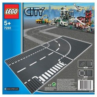 NEW Lego 7281 T Junction & Curved Road Plates train city town 7280