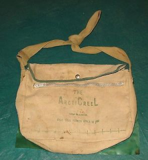 Vintage The ArctiCreel Fishing Creel Bag Canvas Lined Trout