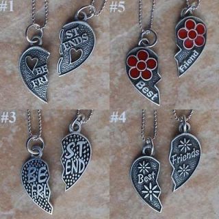 Friendship Jigsaw split heart silver pewter Pendant/Charm/Amulet
