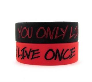 YOU ONLY LIVE ONCE BRACELET WRISTBAND YMCMB YOUNG MONEY RUBBER BAND