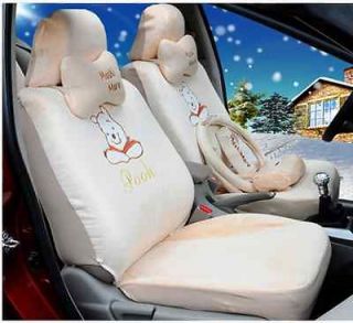 fashion cute cartoon gray Winnie the Pooh car safety seat cover 18pc