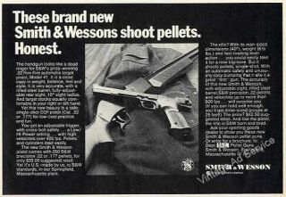 1971 Smith & Wesson single shot CO2 Pistol and Rifle Shoot Pellets Ad