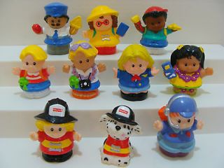 Fisher Price Little People Lot Of 10 Fire Fighter Dalmatian