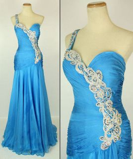 SHERRI HILL 3845 Turquoise Prom Dress Formal Evening Gown 14 NWT