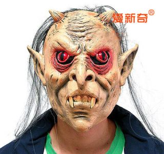 R34 Rubber Red Eyes Orcs Of The Rings Costume Cosplay Party Scary