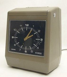 EX 9000 ELECTRONIC EMPLOYEE TIME DATE CLOCK RECORDER PUNCH STAMP