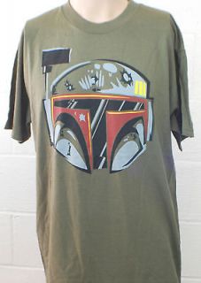 NEW Green Boba Fett Helmet Small S T Shirt Shirt Star Wars Empire