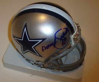 Daryl Moose Johnston Signed Mini Helmet w/COA Dallas Cowboys Troy