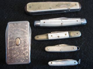 Lot 6 Vintage Folding Knives Imperial St Lawrence Cutlery Sabre Money