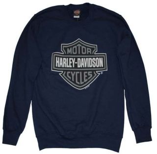 House of Harley Davidson® Bar & Shield Mens Navy Crew Neck