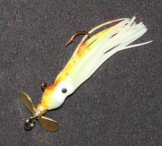 Yellow/Red spin propeller ice fishing jigs jigheads spinner spinning