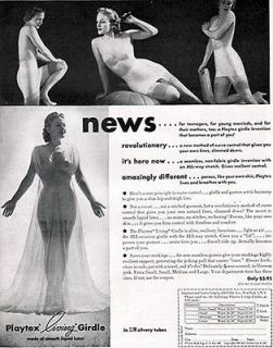Playtex Living Girdle LIQUID LATEX For Teenagers, Young Marrieds 1947