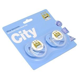 Manchester City Football Soothers Dummies Orthodontic