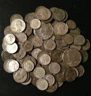 SUMMER!! Lot Old US Junk Silver 101 Coins 1 Pound LB Pre 1965 Dates