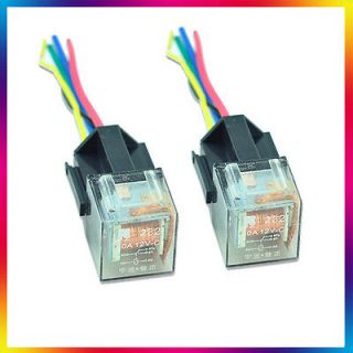 2PCS Car Trunk 12V C 12V 60A AMP Transparent 5Pin With Wire Relay