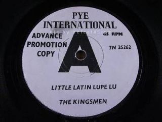 1964 UK Beat  MINT  Little Latin Lupe Lu / Davids Mood PYE INT 252
