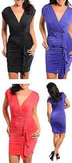 New Women Sexy Plus Size Cap Sleeve Casual Party Evening Cocktail V